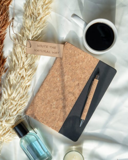 Cork Diary – Sustainable Notebook With Black Touch