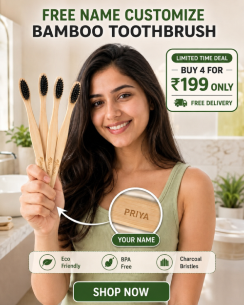 Personalised Bamboo Toothbrush - Vanraav