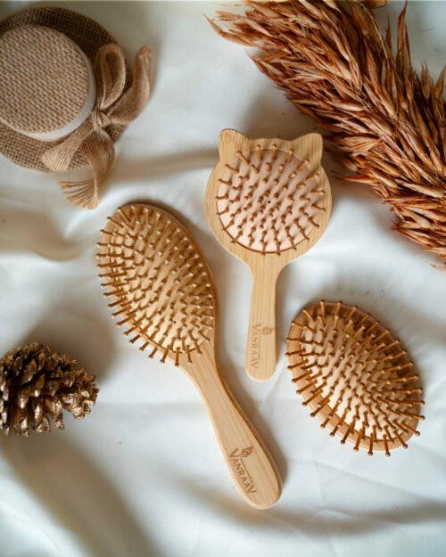 3-in-1 Bamboo Hair Brush Combo – Vanraav