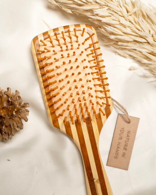 Bamboo Lineing Paddle Hair Brush - Vanraav