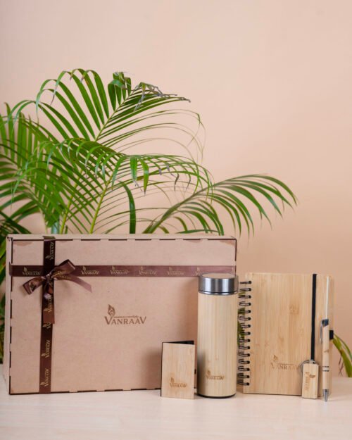 4-in-1 Bamboo Office Essentials Hamper - Vanraav