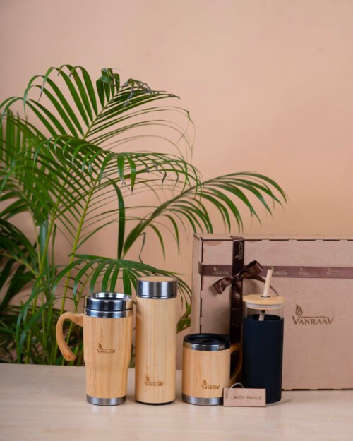 4-in-1 Bamboo Drinkware Hamper - Vanraav