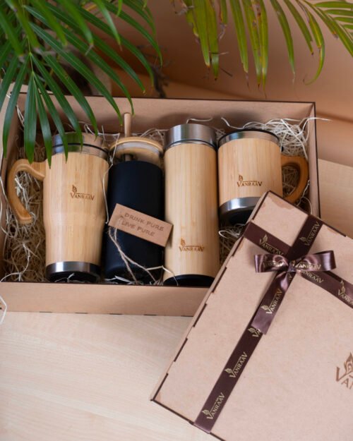 4-in-1 Bamboo Drinkware Hamper - Vanraav