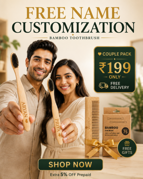 Personalised Bamboo Toothbrush - Vanraav